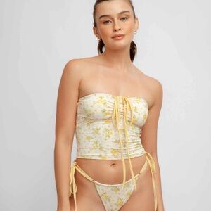 Blackbough Swim Marigold Pointelle Swim Set